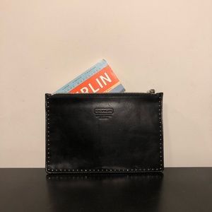 Coach Studded Leather Pouch